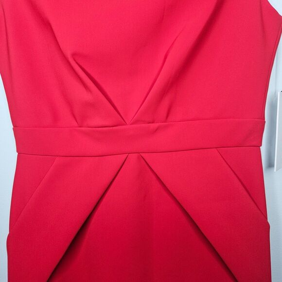 GRETA CONSTANTINE Lagos Dress Large Red Cap Sleeve Sheath Polyamide Stretch NWT - Picture 3 of 10